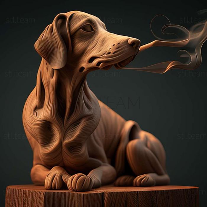 3D модель Голландская собака дымчатого окраса (STL)